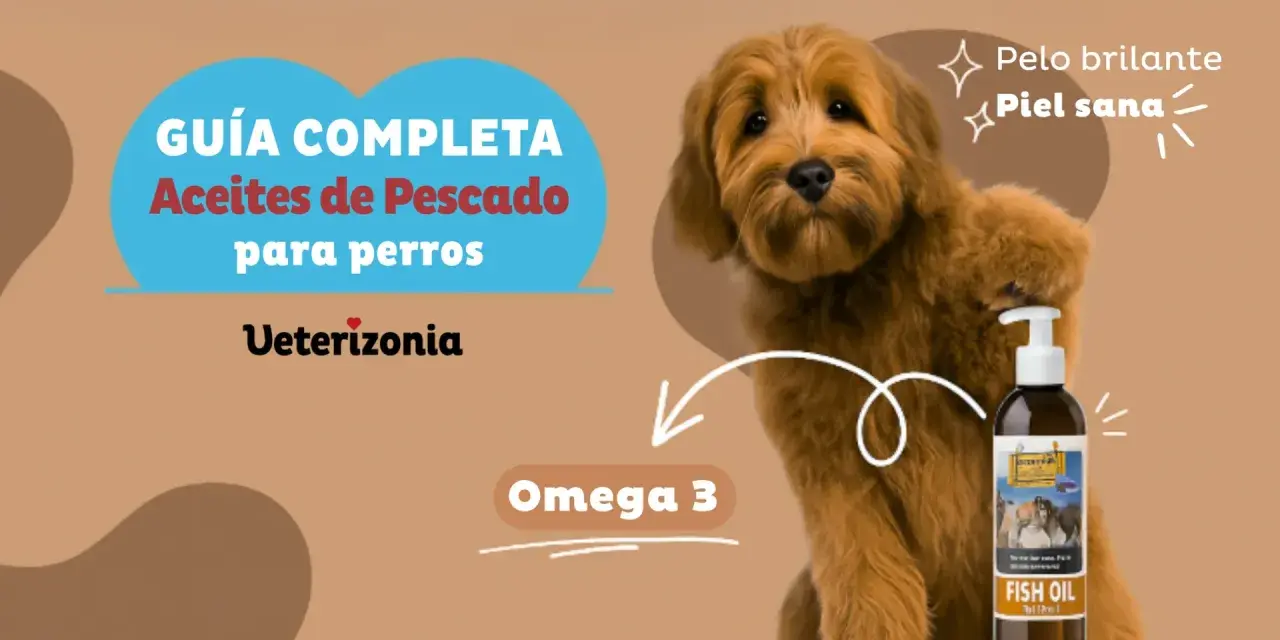 Guía completa de aceite de pescado para perros. Promueve pelo brillante y piel sana con Omega 3.