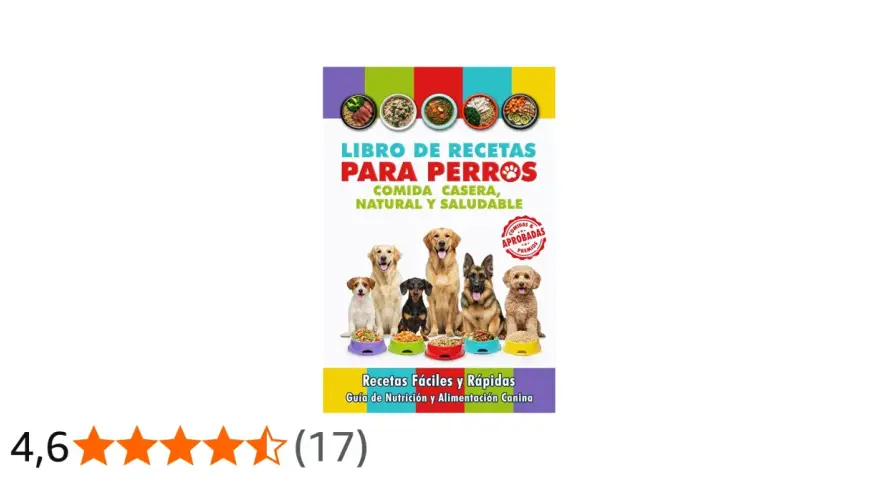 Libro de recetas para perros con comida casera, natural y saludable. ¡Descubre cómo preparar deliciosos platillos para tu mejor amigo!
